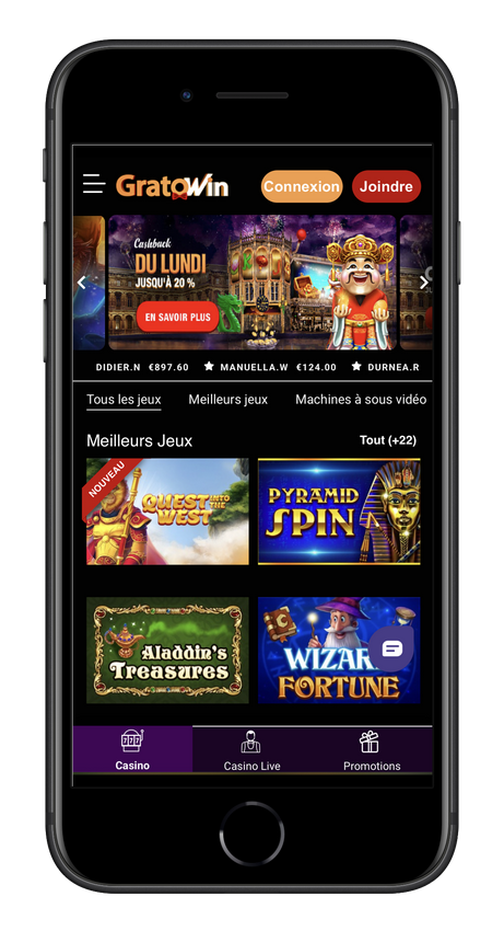 Témoignage sur le casino GratoWin